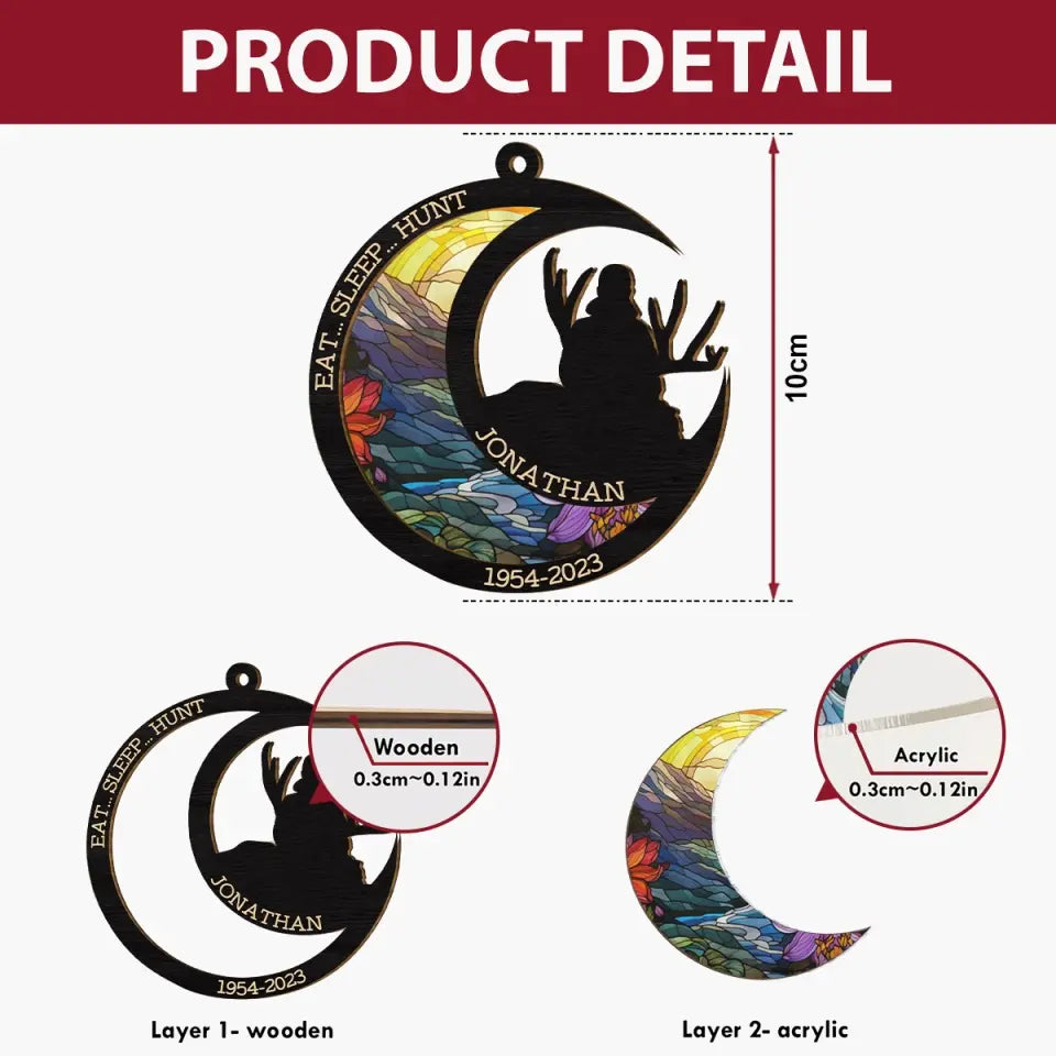 Hunting Ornament - Personalized Custom Suncatcher Layer Mix Ornament