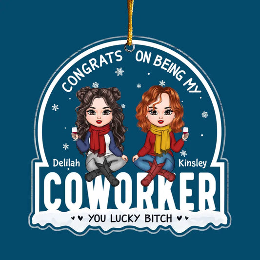 Congrats On Being My Bestie - Personalized Custom Mica Ornament - Christmas Gift For Besties, Friends
