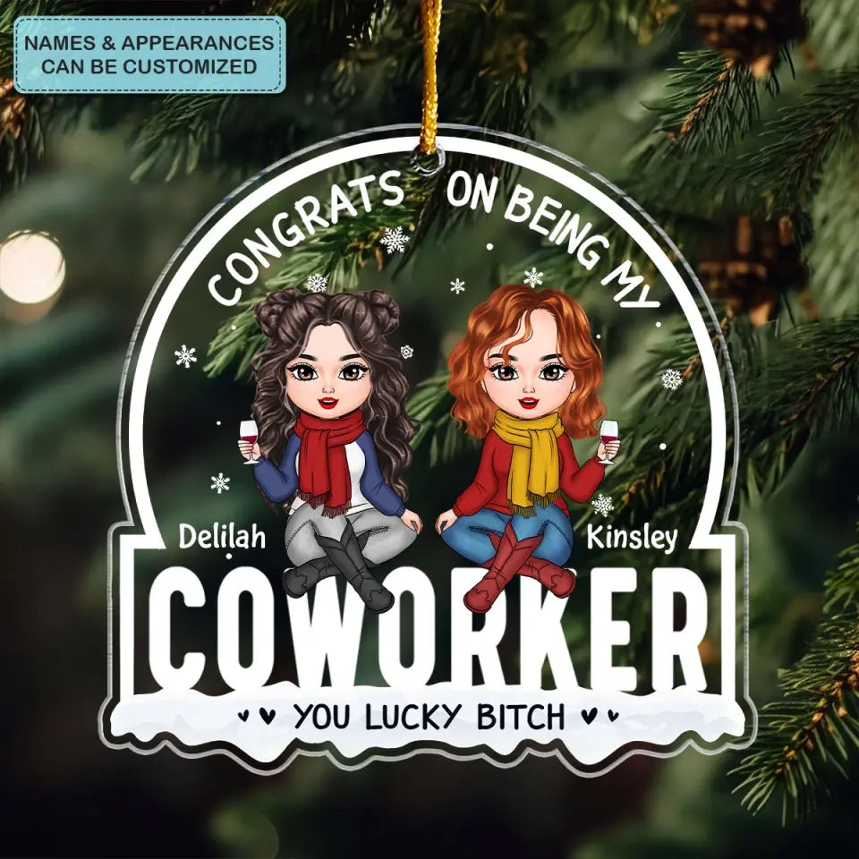 Congrats On Being My Bestie - Personalized Custom Mica Ornament - Christmas Gift For Besties, Friends