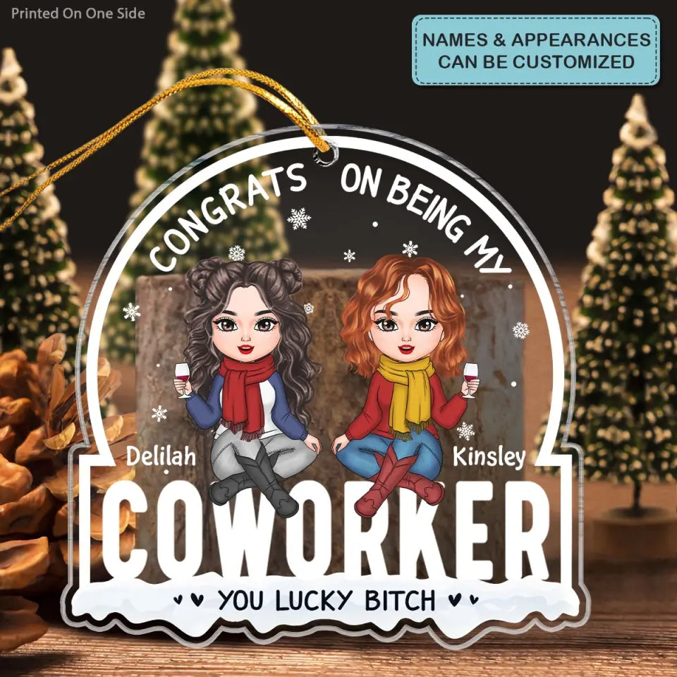 Congrats On Being My Bestie - Personalized Custom Mica Ornament - Christmas Gift For Besties, Friends
