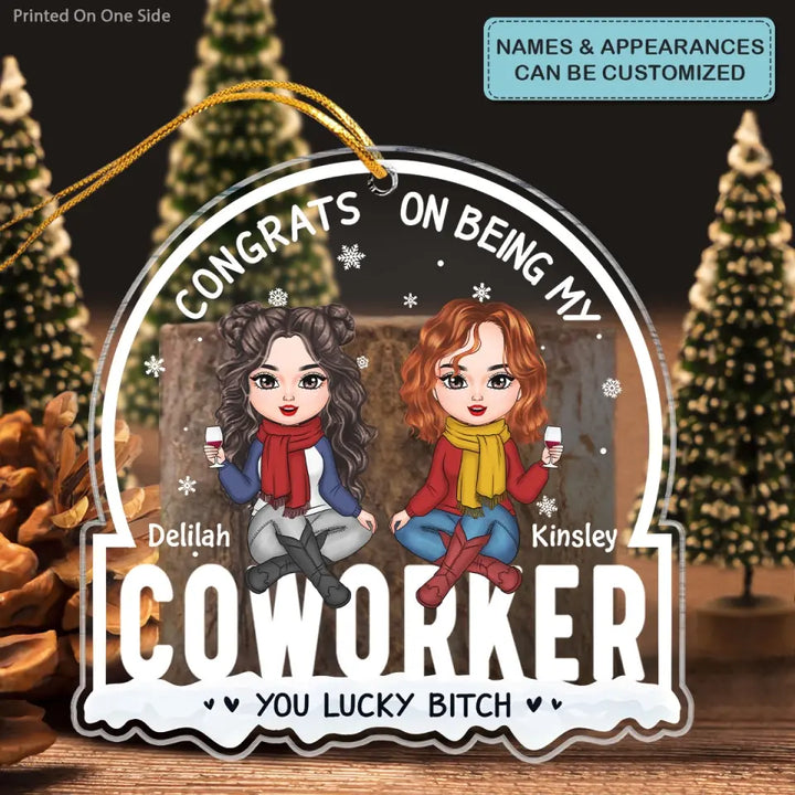 Congrats On Being My Bestie - Personalized Custom Mica Ornament - Christmas Gift For Besties, Friends