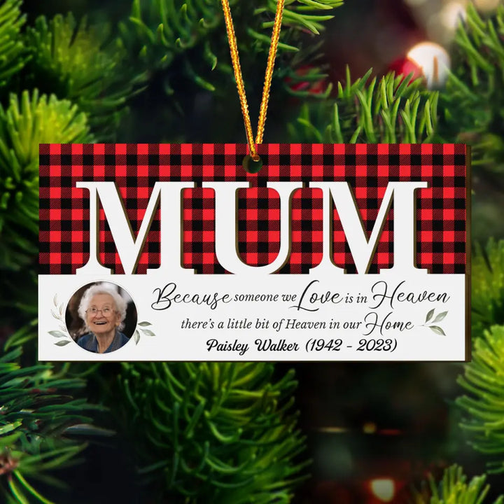 Someone We Love Is In Heaven - Personalized Custom 2 Layer Wooden Ornament - Christmas, Memorial Gift For Family Members