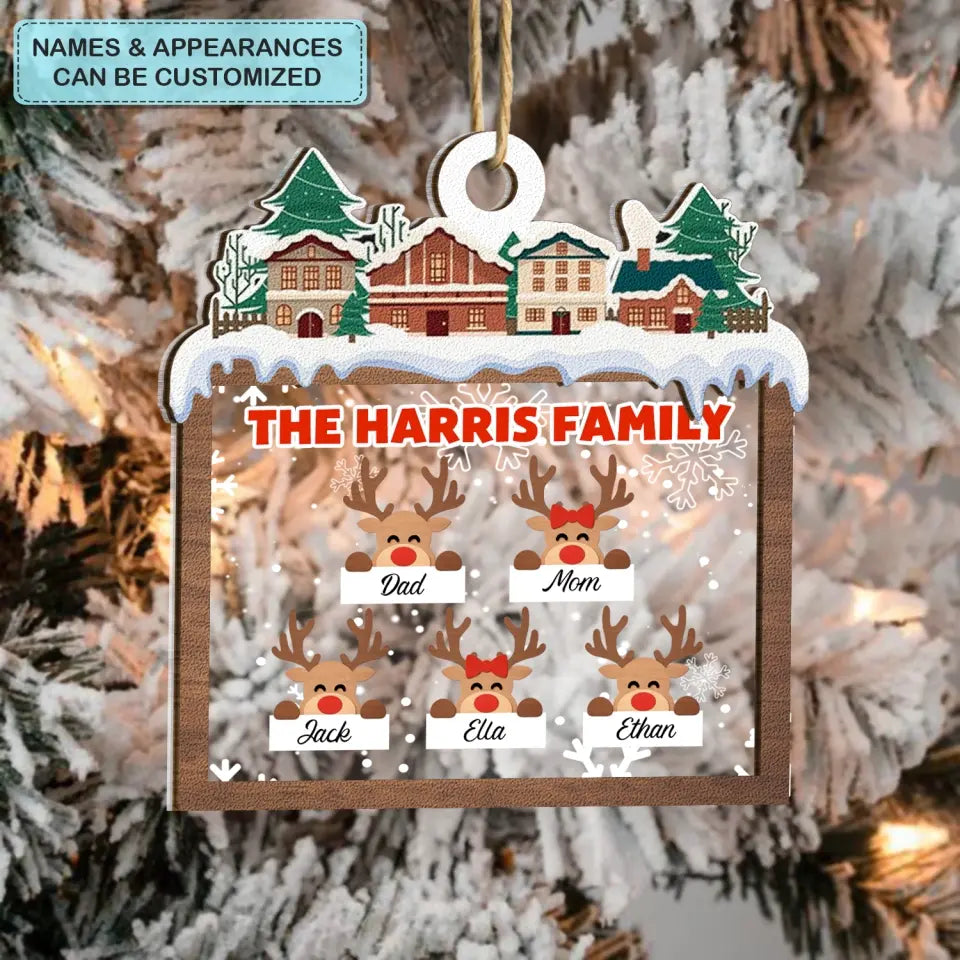 The Family - Personalized Custom 2-Layer Mix Ornament - Christmas Gift For Family, Family Members