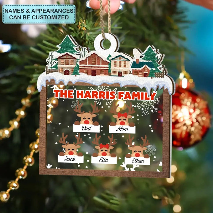 The Family - Personalized Custom 2-Layer Mix Ornament - Christmas Gift For Family, Family Members