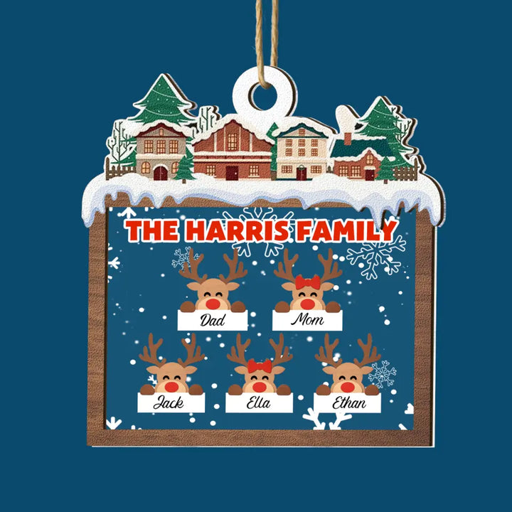 The Family - Personalized Custom 2-Layer Mix Ornament - Christmas Gift For Family, Family Members