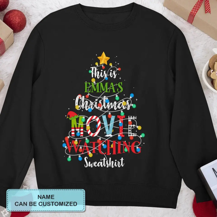 This Is My Movie Watching Shirt - Personalized Custom T-shirt - Christmas Gift For Family, Family Members