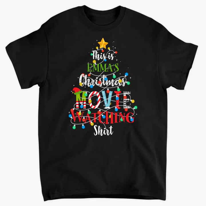 This Is My Movie Watching Shirt - Personalized Custom T-shirt - Christmas Gift For Family, Family Members