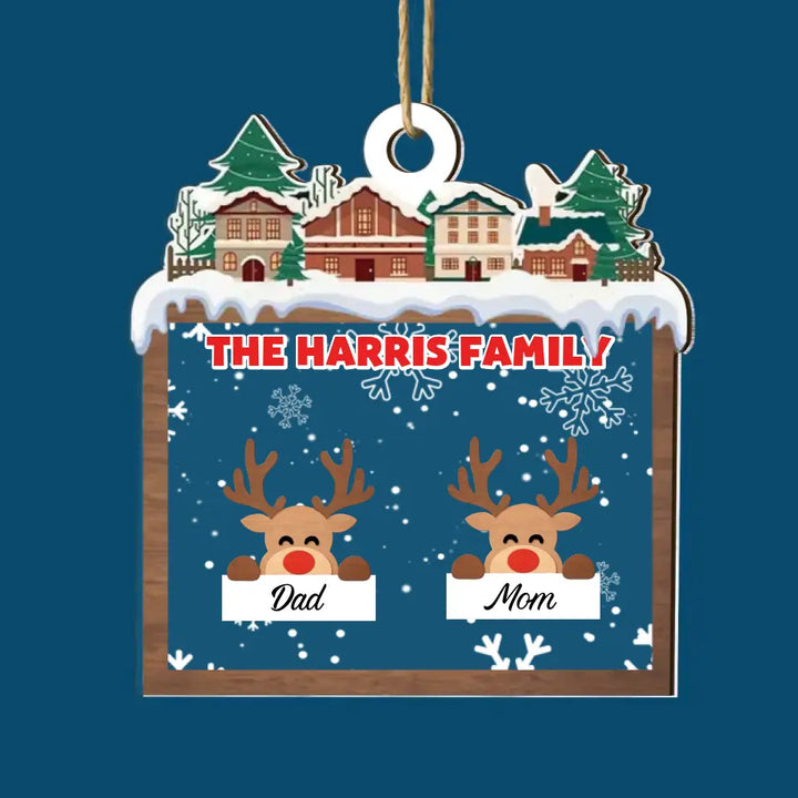 The Family - Personalized Custom 2-Layer Mix Ornament - Christmas Gift For Family, Family Members