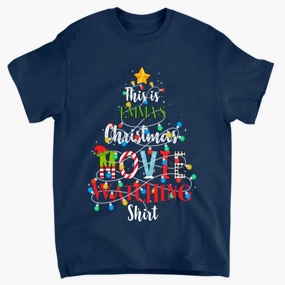 This Is My Movie Watching Shirt - Personalized Custom T-shirt - Christmas Gift For Family, Family Members