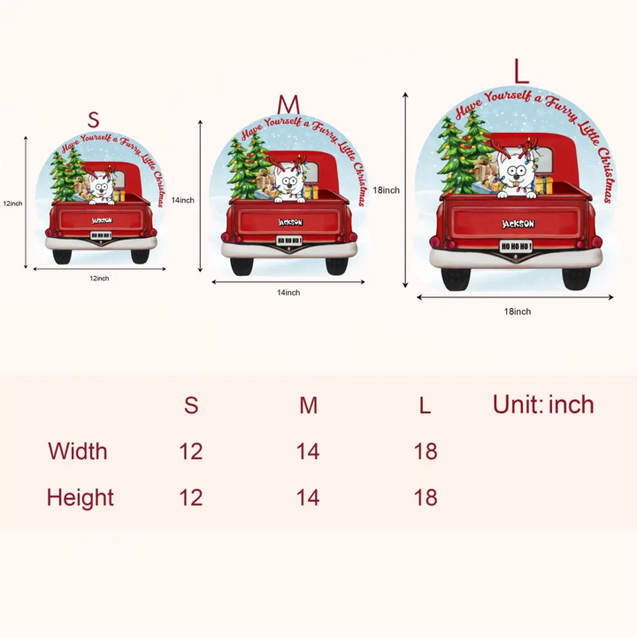 Have Yourself A Furry Little Christmas - Personalized Custom Door Sign - Christmas Gift For Dog Mom, Dog Dad, Dog Lover, Dog Owner