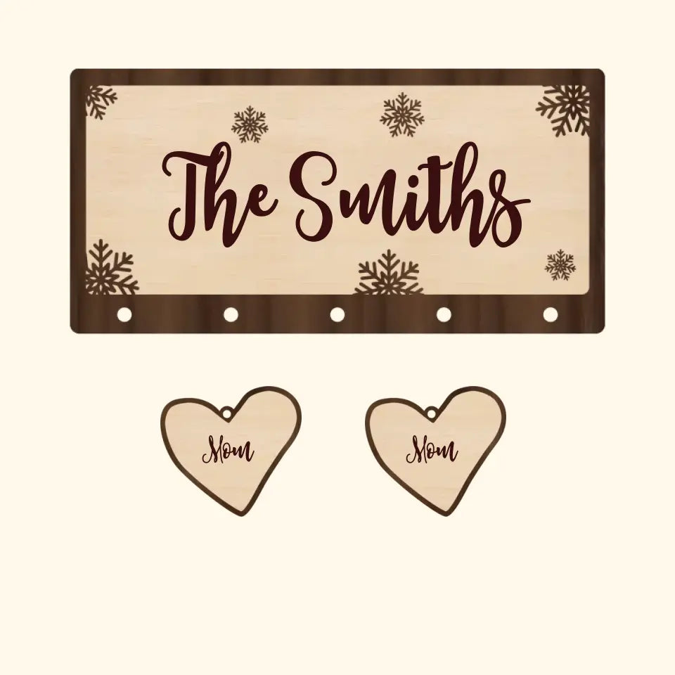 Our Family - Personalized Custom Hanging Door Sign - Christmas, Home Decor Gift For Family Members