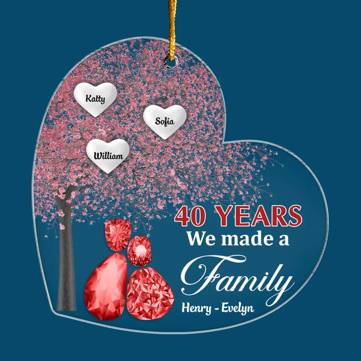 We Made A Family- Personalized Custom Mica Ornament - Christmas Gift For Family, Family Members