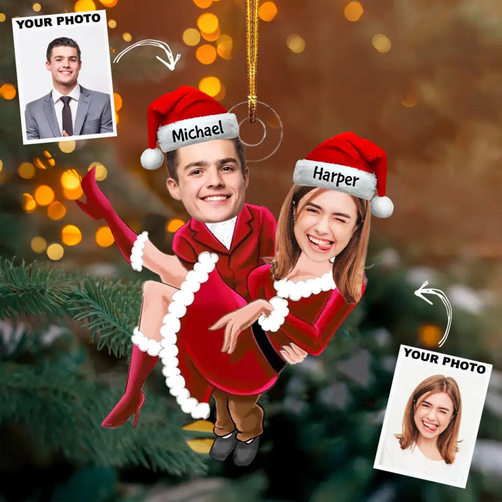 I Love You - Personalized Custom Photo Mica Ornament - Anniversary, Christmas Gift For Couple, Wife, Husband AGCDM006