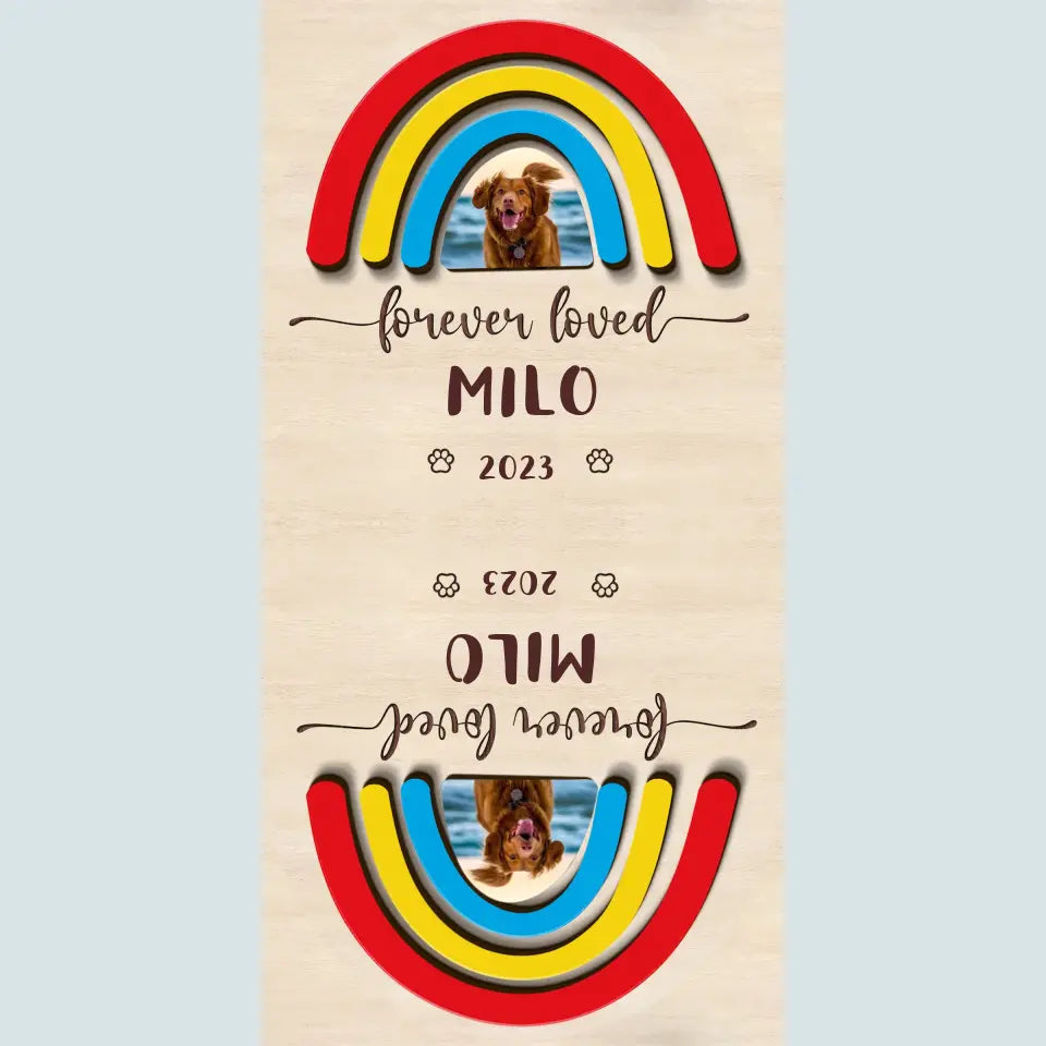 No Longer By My Side But Forever In My Heart - Personalized Custom Wood Ornament - Christmas, Memorial Gift For Pet Mom, Pet Dad, Pet Lover, Pet Owner