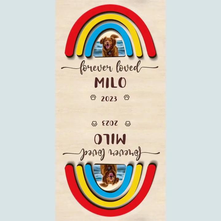 No Longer By My Side But Forever In My Heart - Personalized Custom Wood Ornament - Christmas, Memorial Gift For Pet Mom, Pet Dad, Pet Lover, Pet Owner