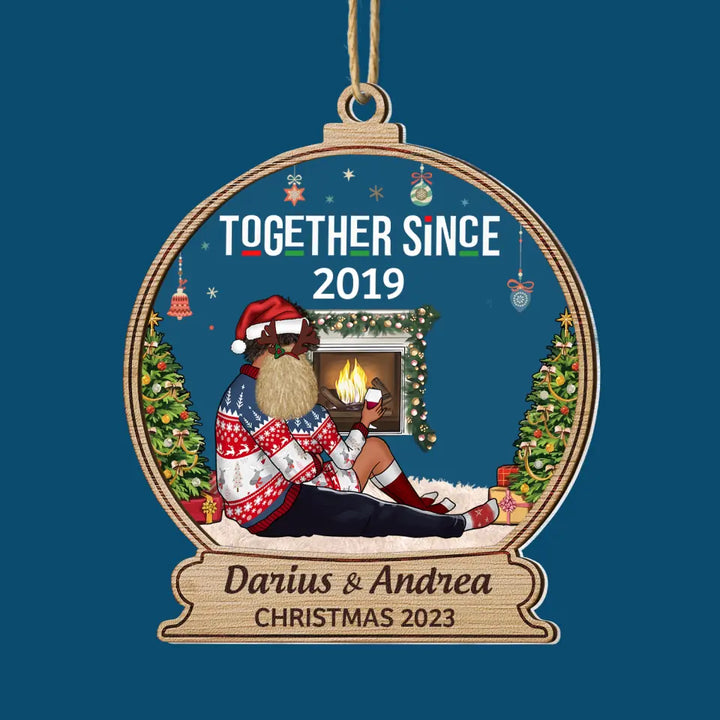 Together Since - Personalized Custom 2-Layer Mix Ornament - Christmas Gift For Couple, Couples
