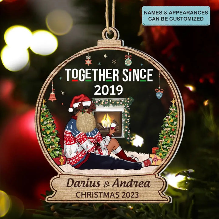 Together Since - Personalized Custom 2-Layer Mix Ornament - Christmas Gift For Couple, Couples