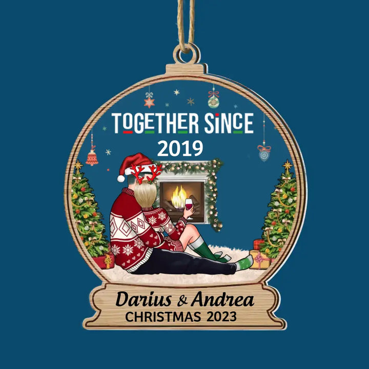 Together Since - Personalized Custom 2-Layer Mix Ornament - Christmas Gift For Couple, Couples