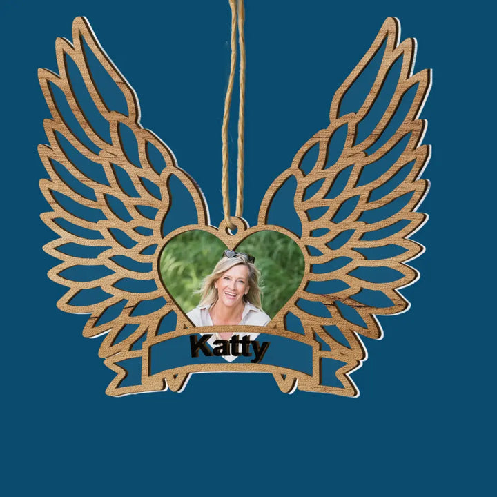 In Loving Memory Of - Personalized Custom 2-Layer Mix Ornament - Christmas, Memorial Gift For Family Members