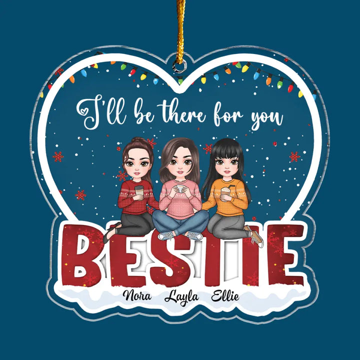 Life Is Better With You My Bestie - Personalized Custom Mica Ornament - Christmas Gift For Besties, Friends