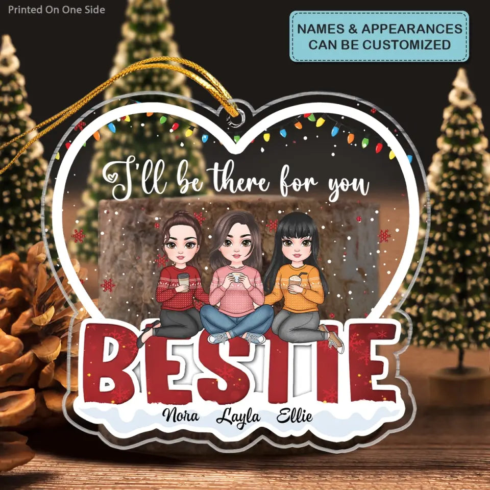 Life Is Better With You My Bestie - Personalized Custom Mica Ornament - Christmas Gift For Besties, Friends