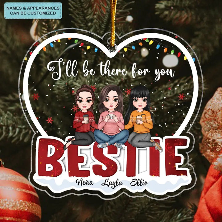 Life Is Better With You My Bestie - Personalized Custom Mica Ornament - Christmas Gift For Besties, Friends