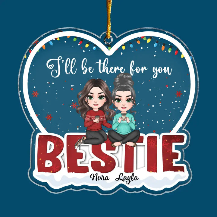 Life Is Better With You My Bestie - Personalized Custom Mica Ornament - Christmas Gift For Besties, Friends