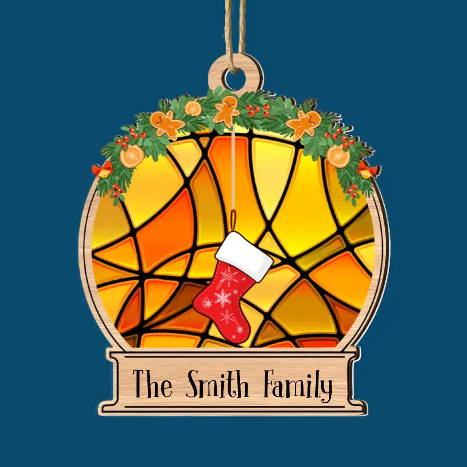 Stocking Family - Personalized Custom 2-Layer Mix Ornament - Christmas Gift For Family, Family Members