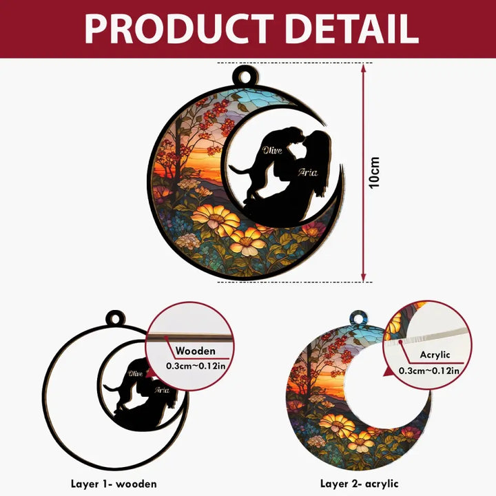 Lost The Dog Memorial - Personalized Custom Suncatcher Layer Mix Ornament
