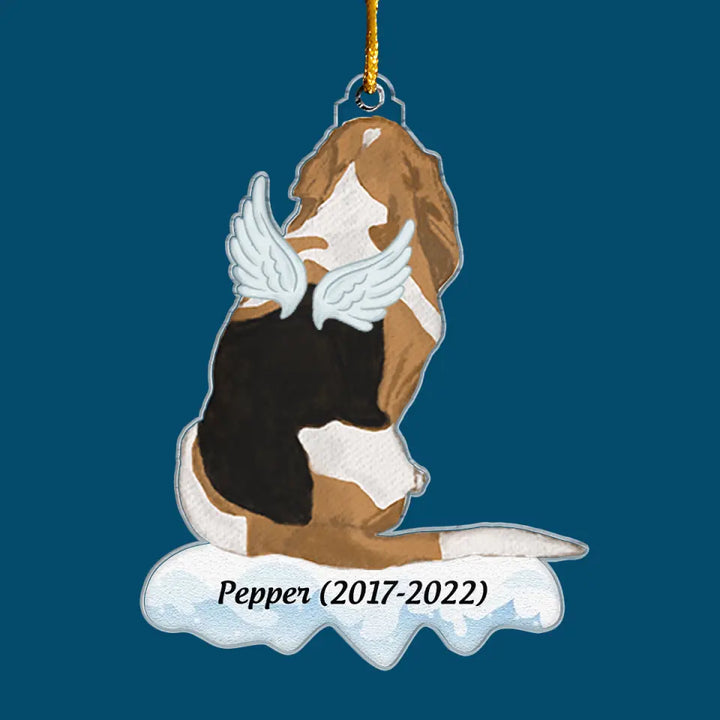 We Miss You - Personalized Custom Mica Ornament - Memorial, Christmas Gift For Dog Lover, Dog Mom, Dog Dad CLA0HT002