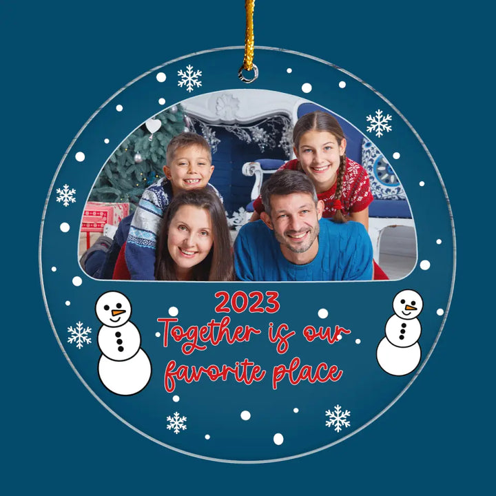 Merry Christmas Family I Love You To The Moon And Back - Personalized Custom Mica Ornament - Christmas Gift For Family, Family Members