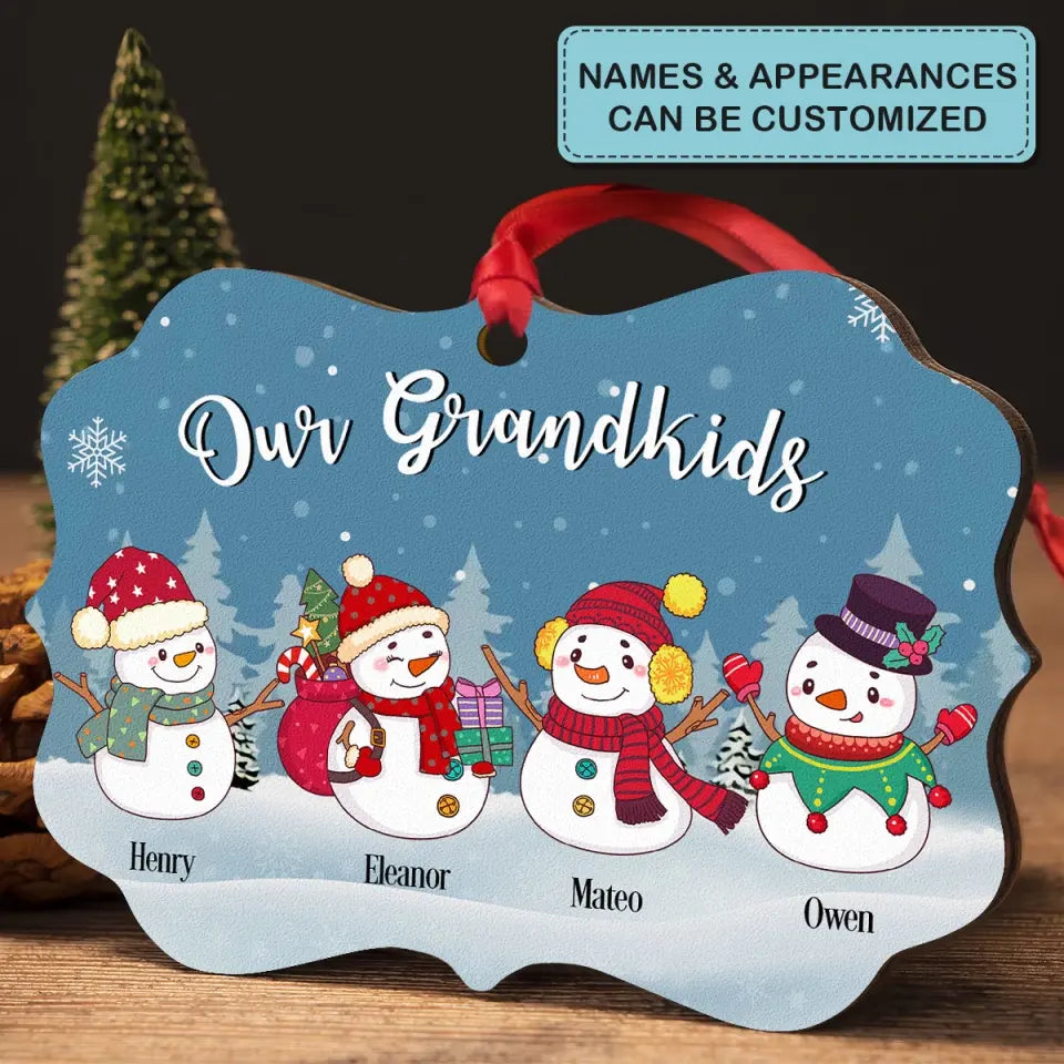 Our Grandkids - Personalized Custom Wood Ornament - Christmas Gift For Grandma, Mom, Family Members