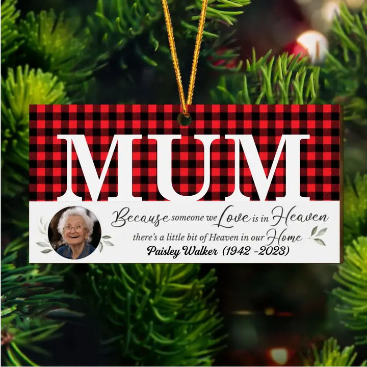 Someone We Love Is In Heaven - Personalized Custom 2 Layer Wooden Ornament - Christmas, Memorial Gift For Family Members