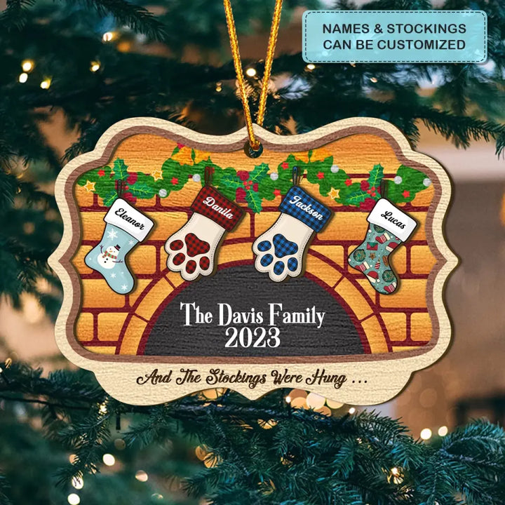 Christmas Stocking Hanging - Personalized Custom Layer Wood Ornament - Christmas Gift For Family Members
