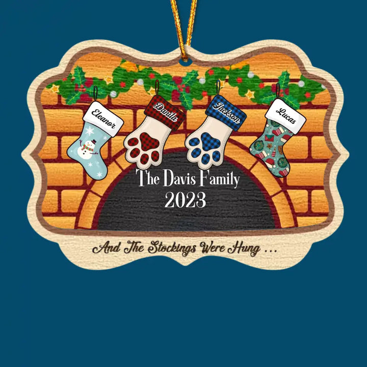 Christmas Stocking Hanging - Personalized Custom Layer Wood Ornament - Christmas Gift For Family Members