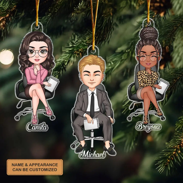 Merry Christmas Colleagues - Personalized Custom Mica Ornament - Christmas Gift For Colleagues, Office Staff CLA0HD002