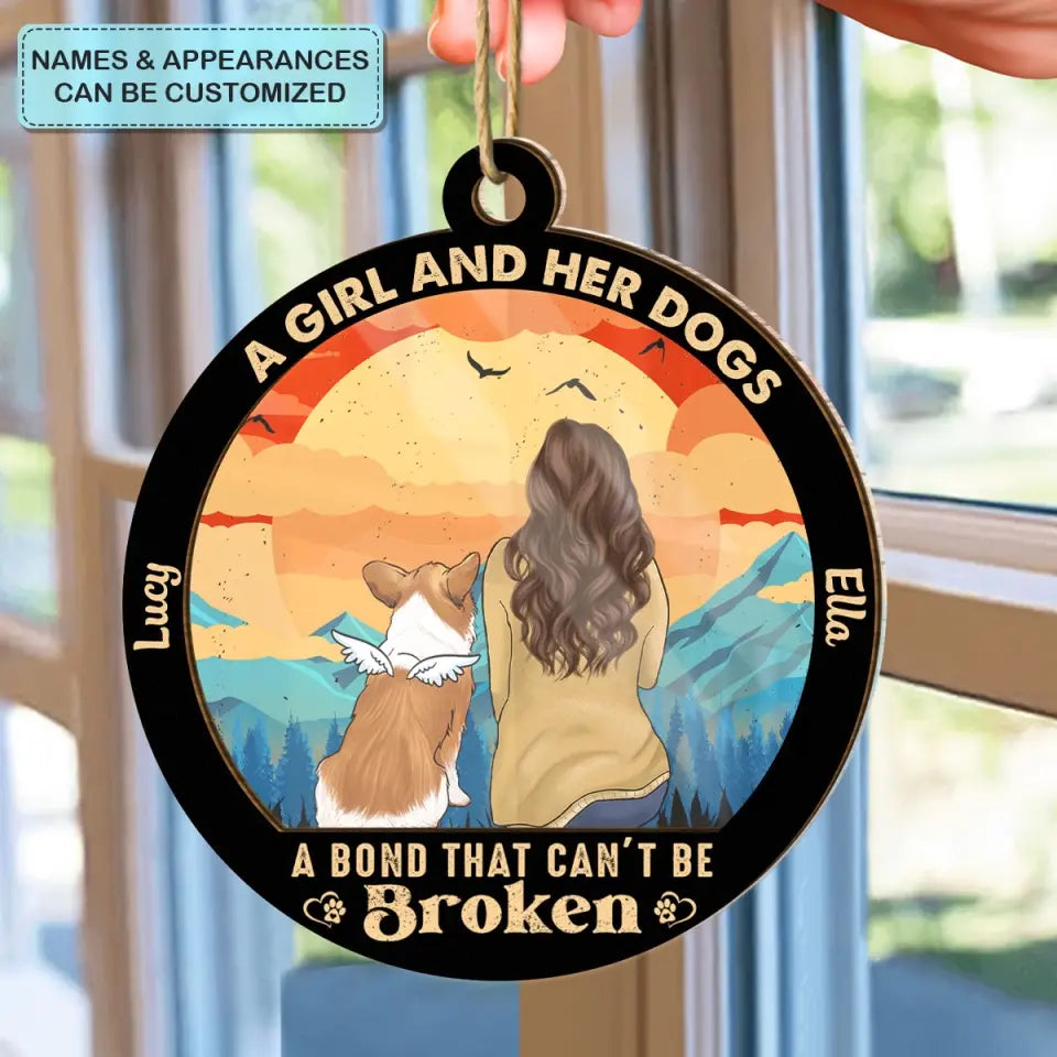 Life Is Better With A Dog - Personalized Custom Suncatcher Layer Mix Ornament - Memorial Gift For Dog Lover