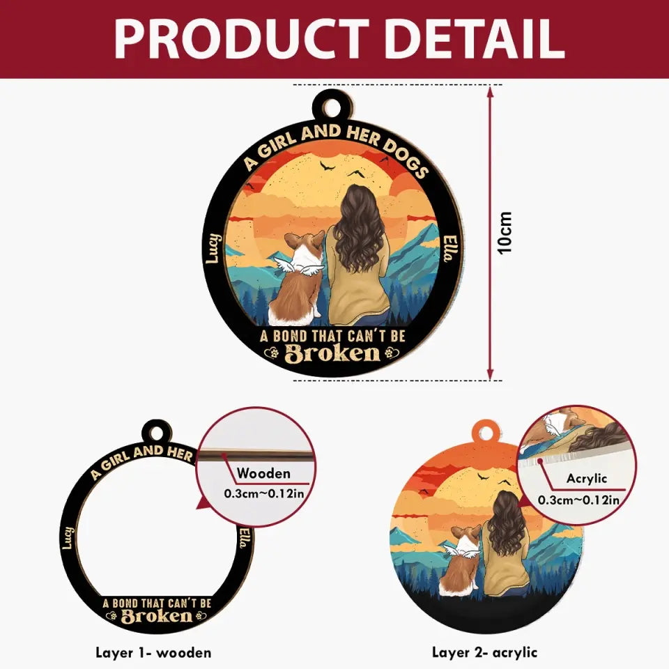 Life Is Better With A Dog - Personalized Custom Suncatcher Layer Mix Ornament - Memorial Gift For Dog Lover