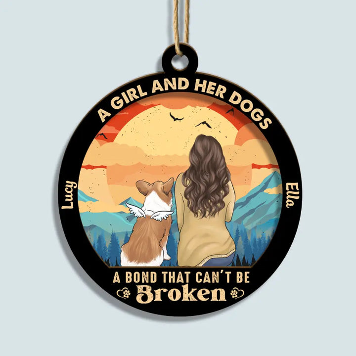 Life Is Better With A Dog - Personalized Custom Suncatcher Layer Mix Ornament - Memorial Gift For Dog Lover