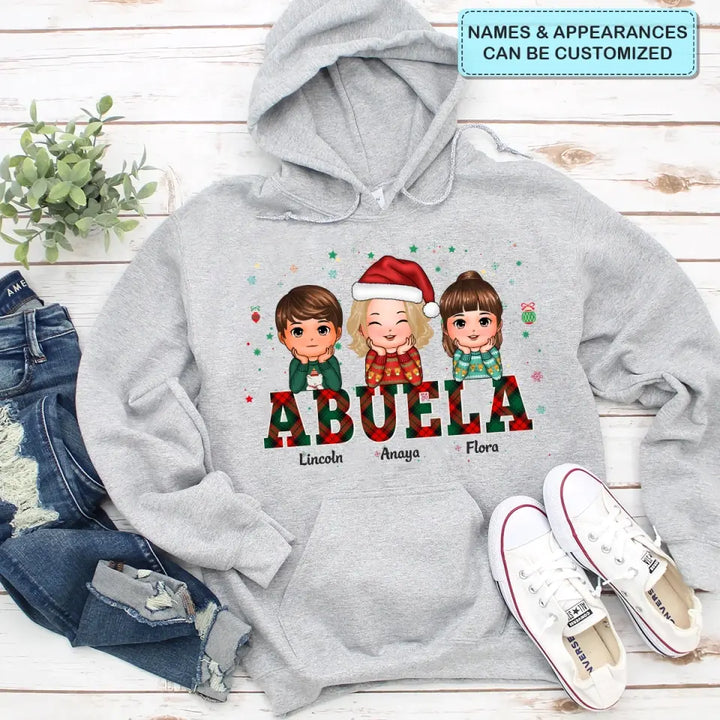 Grandma Christmas - Personalized Custom T-shirt - Christmas Gift For Grandma, Family Members