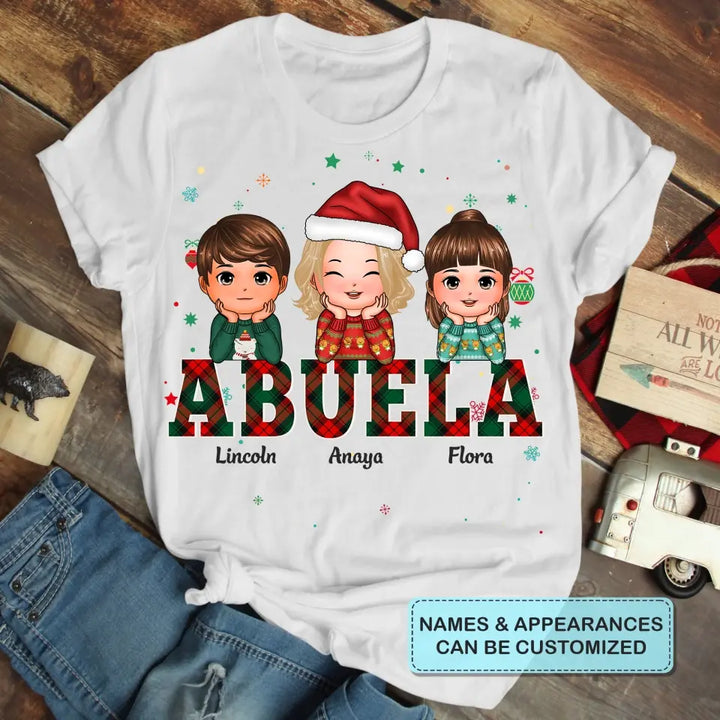 Grandma Christmas - Personalized Custom T-shirt - Christmas Gift For Grandma, Family Members