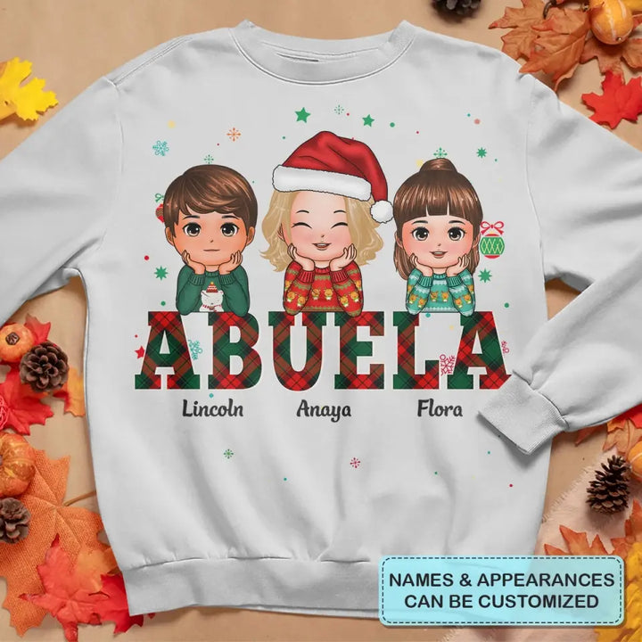 Grandma Christmas - Personalized Custom T-shirt - Christmas Gift For Grandma, Family Members