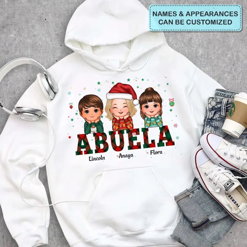 Grandma Christmas - Personalized Custom T-shirt - Christmas Gift For Grandma, Family Members