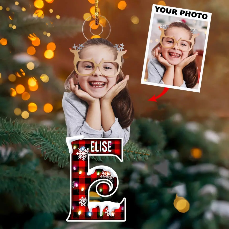 Christmas Kid - Personalized Custom Photo Mica Ornament - Christmas Gift For Kid, Family Members AGCPD051