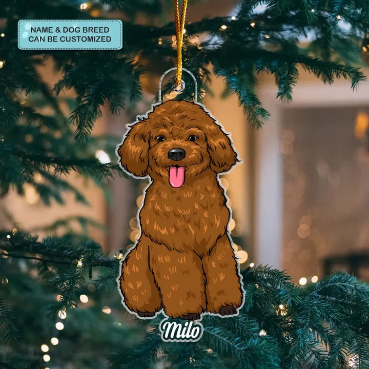 Dog Mom - Personalized Custom Mica Ornament - Gift For Dog Lover, Dog Mom, Dog Dad CLA0DM001