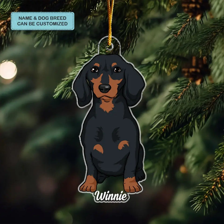 Dog Mom - Personalized Custom Mica Ornament - Gift For Dog Lover, Dog Mom, Dog Dad CLA0DM001