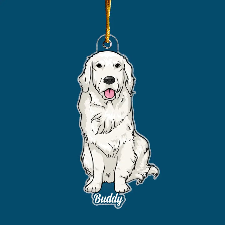 Dog Mom - Personalized Custom Mica Ornament - Gift For Dog Lover, Dog Mom, Dog Dad CLA0DM001