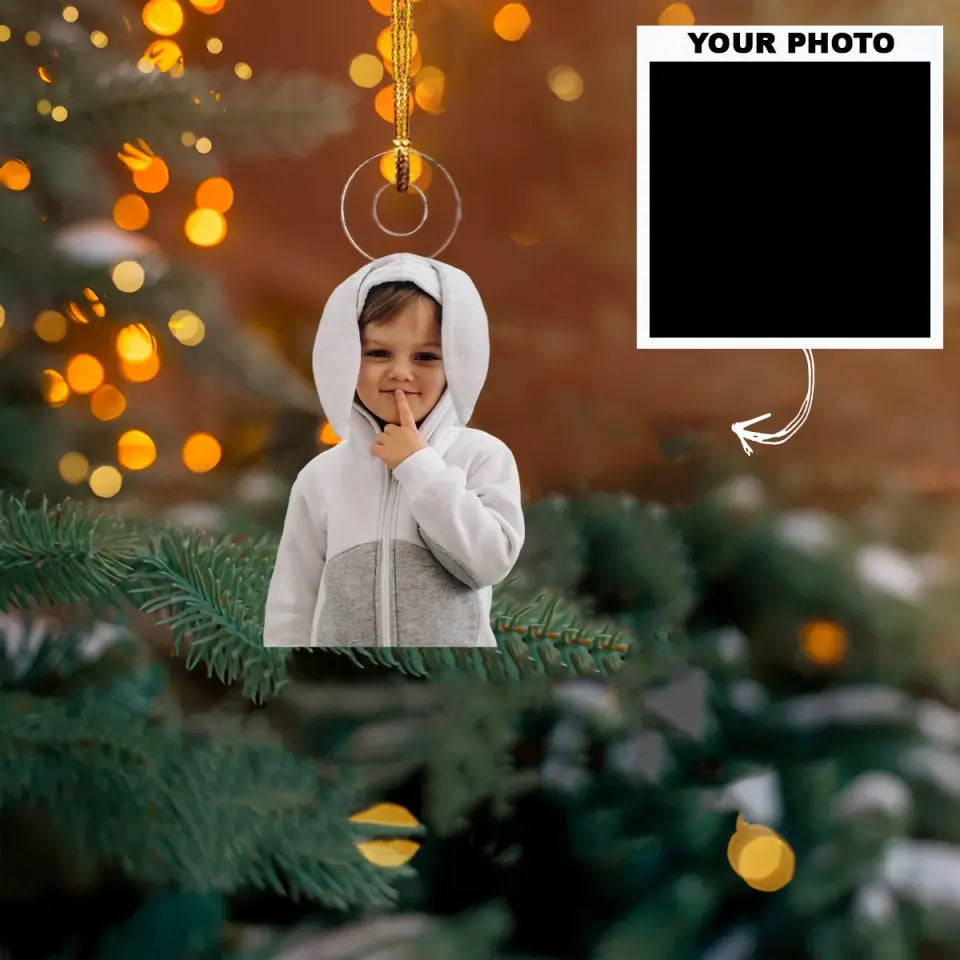 Christmas Kid - Personalized Custom Photo Mica Ornament - Christmas Gift For Kid, Family Members AGCPD051