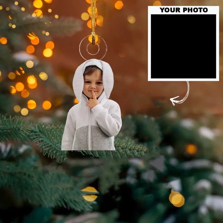 Christmas Kid - Personalized Custom Photo Mica Ornament - Christmas Gift For Kid, Family Members AGCPD051