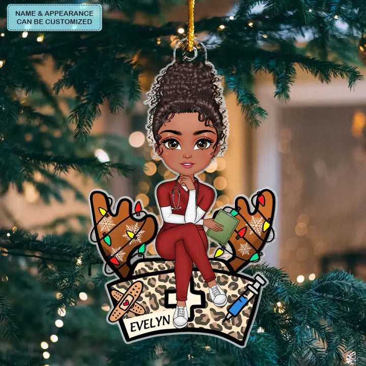 Nurse Hat - Personalized Custom Mica Ornament - Christmas Gift For Nurse ULA0PD005
